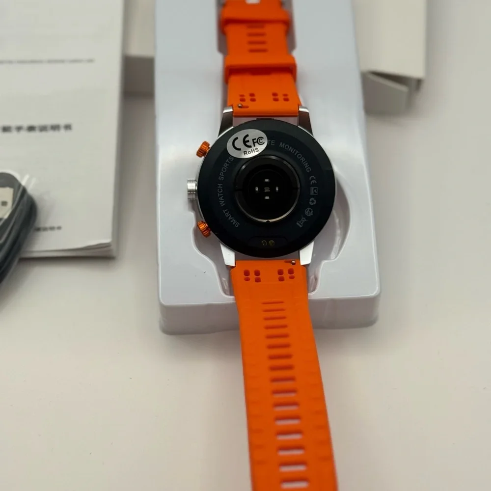 Smartwatch for Men with Orange Band